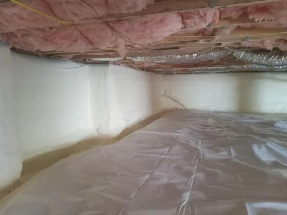 Crawl space encapsulation with closed-cell spray foam for Flat Roof Repair in Martinez